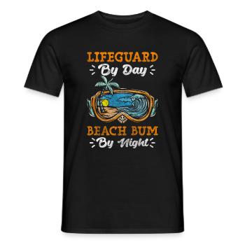 Vacances à la plage surveillée - T-shirt homme - noir - Devant - AI Model Male 178 light (178cm)