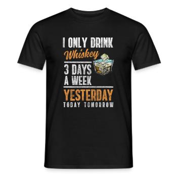 Whiskey Enjoyment Men Smoky - Men's T-Shirt - black - Front - AI Model Male 178 light (178cm)