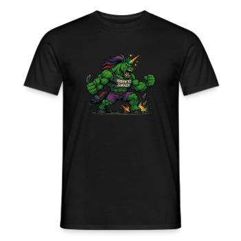 Hulkicorn - Männer T-Shirt - Schwarz - Vorne - AI Model Male 178 light (178cm)