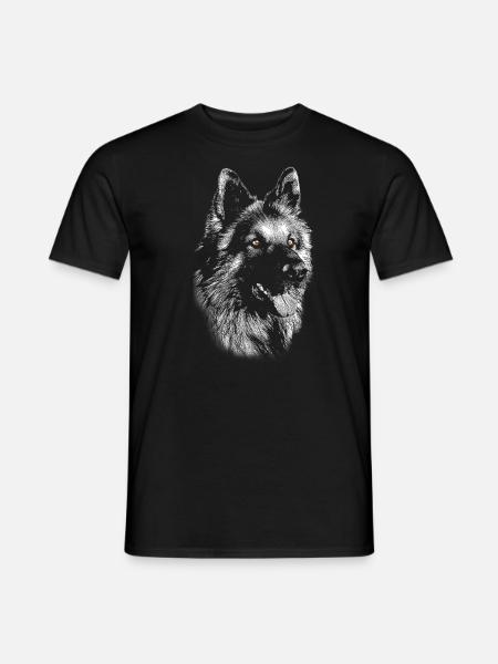 Schäferhund Portrait - Männer T-Shirt - Schwarz