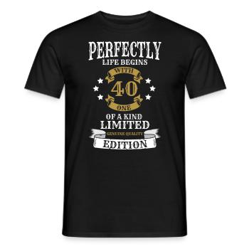 40. Geburtstag Vintage 40 Jahre Geschenk - Männer T-Shirt - Schwarz - Vorne - AI Model Male 178 light (178cm)