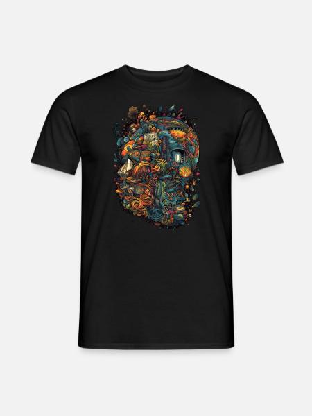 Trippy Explosion - Psychedelic Motif - Men's T-Shirt - black