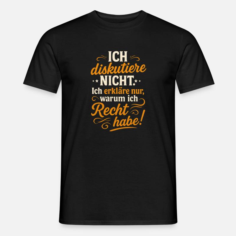 Know-it-all, irony, sarcasm, sayings - Men's T-Shirt - black