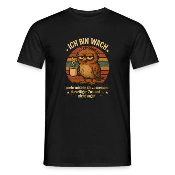 Je suis réveillé café pour les grognements du matin - T-shirt homme - noir - Devant - AI Model Male 178 light (178cm)
