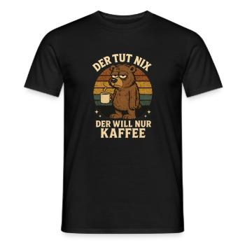 Il ne fait rien de drôle en disant Office Bear - T-shirt homme - noir - Devant - AI Model Male 178 light (178cm)