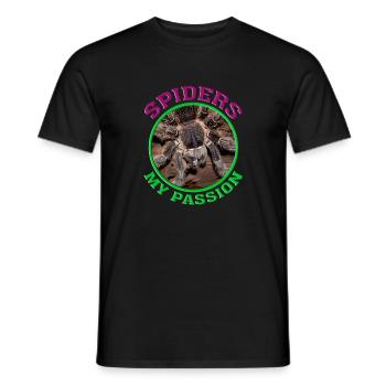 Spinnen / Vogelspinne / Spider / Tarantula - Männer T-Shirt - Schwarz - Vorne - AI Model Male 178 light (178cm)
