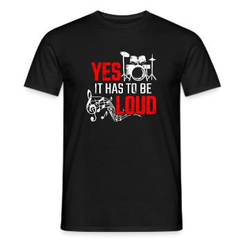 Oui Le Must Si Bruyant batteur - T-shirt homme - noir - Devant - AI Model Male 178 light (178cm)