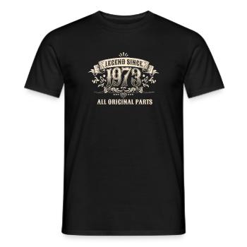 50 Years Old Legend Since 1973 50th Birthday - Männer T-Shirt - Schwarz - Vorne - AI Model Male 178 light (178cm)