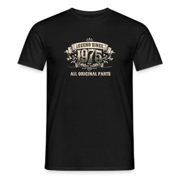Retro Vintage Birthday Legend Since 1975 Original - Männer T-Shirt - Schwarz - Vorne - AI Model Male 178 light (178cm)