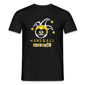 Handball verrückt - Männer T-Shirt - Schwarz - Vorne - AI Model Male 178 light (178cm)