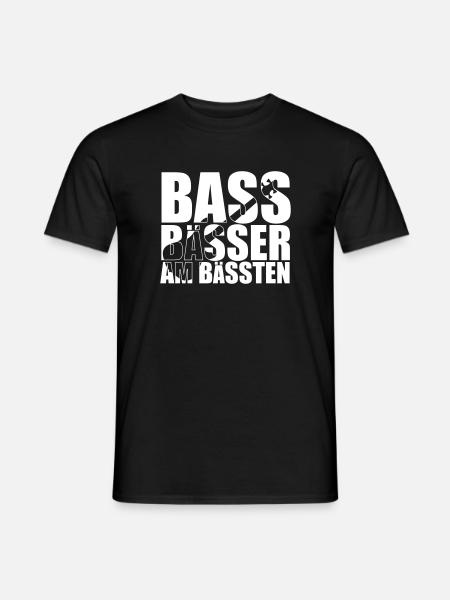 Bass Player Gift BASS BÄSSER AM BÄSSTEN Bassist - Männer T-Shirt - Schwarz