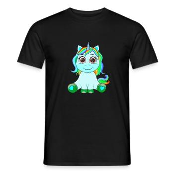 Unicorn - Men's T-Shirt - black - Front - AI Model Male 178 light (178cm)