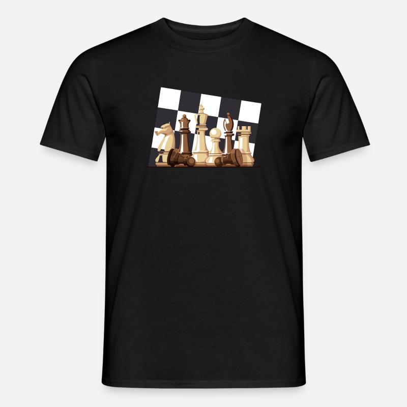 Schachbrett - Männer T-Shirt - Schwarz