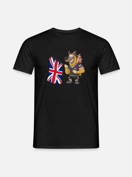 England Rasta Hund - Männer T-Shirt - Schwarz