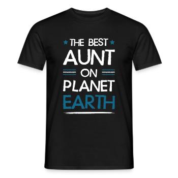 Best Aunt Saying - Men's T-Shirt - black - Front - AI Model Male 178 light (178cm)