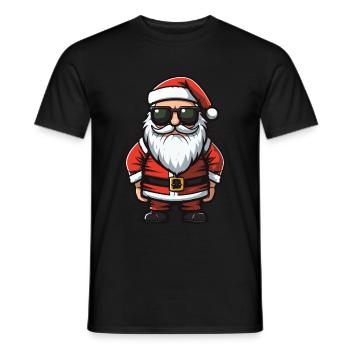 Santa Claus Comic Santa - Men's T-Shirt - black - Front - AI Model Male 178 light (178cm)