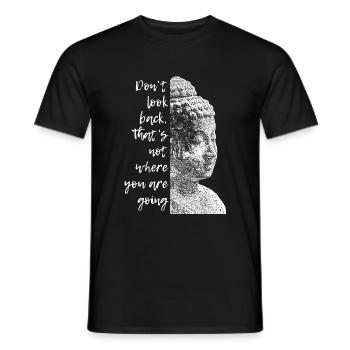 Bouddha Ne pas regarder en arrière - T-shirt homme - noir - Devant - AI Model Male 178 light (178cm)