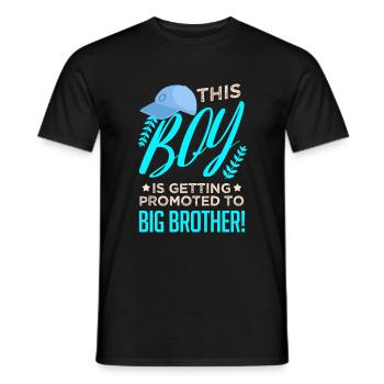 This Boy Is Getting Promoted To Big Brother - Men's T-Shirt - black - Front - AI Model Male 178 light (178cm)
