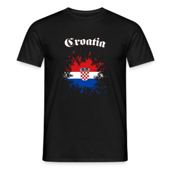 Croatia Hrvatska Croatia - Men's T-Shirt - black - Front - AI Model Male 178 light (178cm)