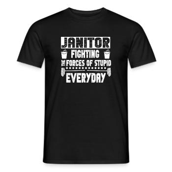 Putzfrau Spruch Reinigungskraft Putzfee - Männer T-Shirt - Schwarz - Vorne - AI Model Male 178 light (178cm)
