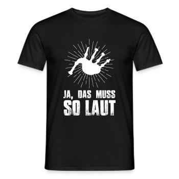 Ja, das muss so laut Dudelsack Bagpipe Schottland - Männer T-Shirt - Schwarz - Vorne - AI Model Male 178 light (178cm)