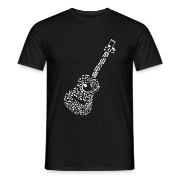 Guitare - T-shirt homme - noir - Devant - AI Model Male 178 light (178cm)
