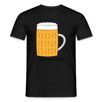Jetzt ne Maß - Männer T-Shirt - Schwarz - Vorne - AI Model Male 178 light (178cm)