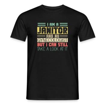 Putzfrau Spruch Reinigungskraft Putzfee - Männer T-Shirt - Schwarz - Vorne - AI Model Male 178 light (178cm)
