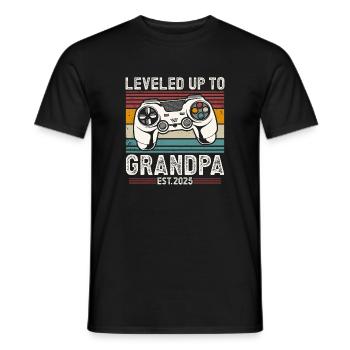 Ascended to Grandpa 2025 - Men's T-Shirt - black - Front - AI Model Male 178 light (178cm)