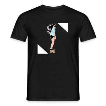 Skater Skater Girl Faire de la planche à roulettes - T-shirt homme - noir - Devant - AI Model Male 178 light (178cm)