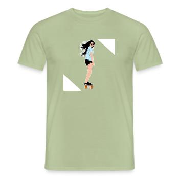 Skater Skatergirl Skateboarding Skating Skate - Männer T-Shirt - Sage - Vorne - AI Model Male 178 light (178cm)