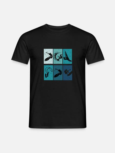 Kitesurf - idée cadeau kite - T-shirt homme - noir