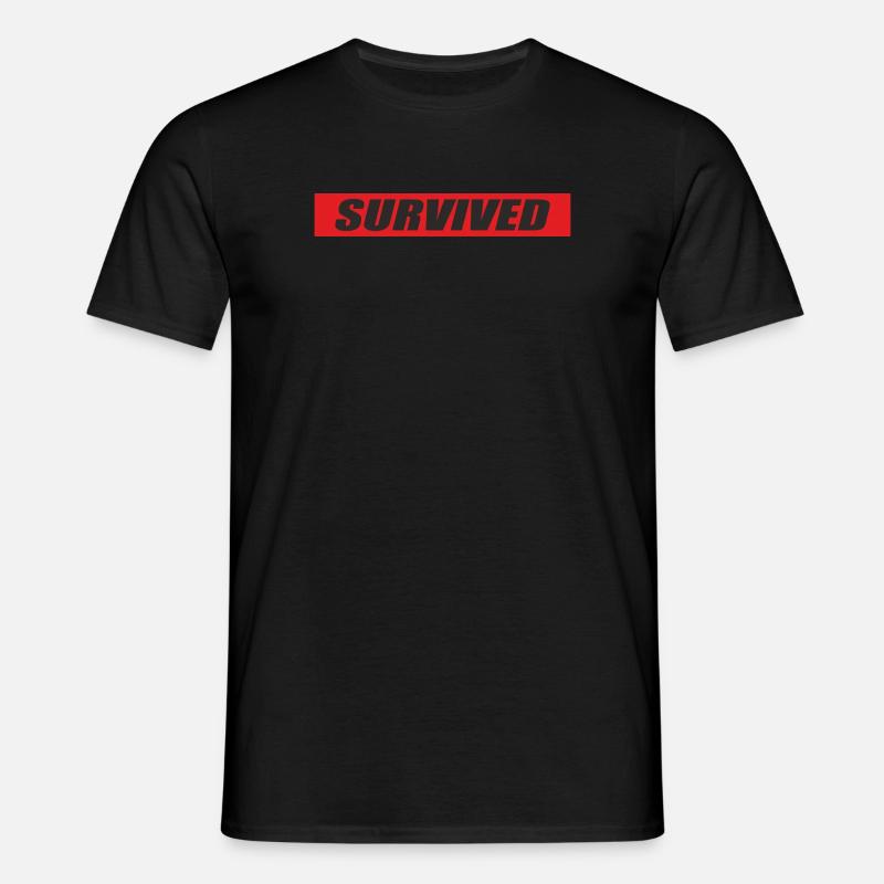 SURVIVED, Magic Words - Men's T-Shirt - black