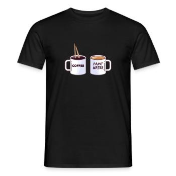 Art Artist Coffee Paint Picture Gift - Men's T-Shirt - black - Front - AI Model Male 178 light (178cm)