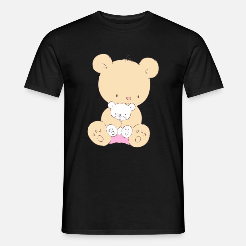 Bear with Teddy Bear - Men's T-Shirt - black