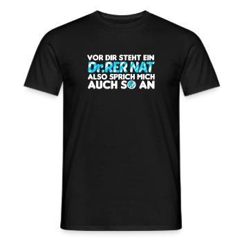 Dr. Rer Nat Doktor der Naturwissenschaften - Männer T-Shirt - Schwarz - Vorne - AI Model Male 178 light (178cm)