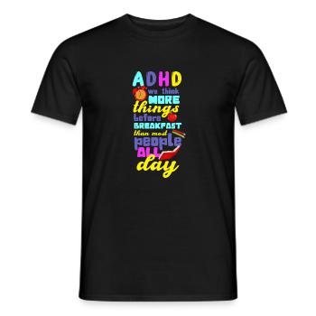 ADHD - Männer T-Shirt - Schwarz - Vorne - AI Model Male 178 light (178cm)