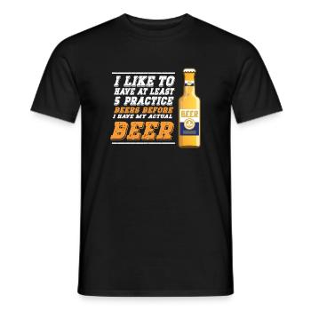 Feiern Bier Party Spruch I Biertrinken - Männer T-Shirt - Schwarz - Vorne - AI Model Male 178 light (178cm)