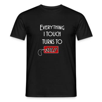 Makler Verkäufer Ich verkaufe alles - Männer T-Shirt - Schwarz - Vorne - AI Model Male 178 light (178cm)