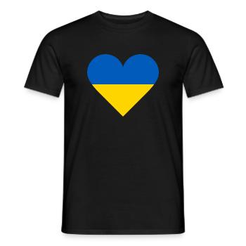 Je soutiens l’Ukraine - T-shirt homme - noir - Devant - AI Model Male 178 light (178cm)