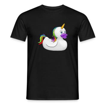 Enten-Einhorn - Männer T-Shirt - Schwarz - Vorne - AI Model Male 178 light (178cm)