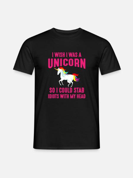 licorne - T-shirt homme - noir