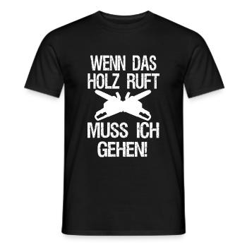 Waldarbeiter Förster Holzfäller Holzhacker Holz - Männer T-Shirt - Schwarz - Vorne - AI Model Male 178 light (178cm)
