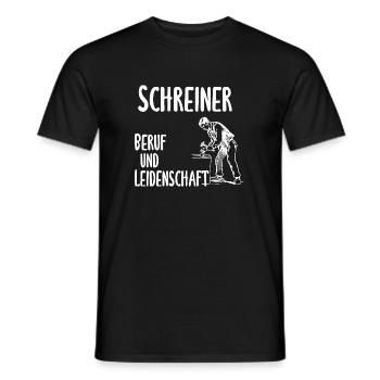 Schreiner - Beruf und Leidenschaft - Männer T-Shirt - Schwarz - Vorne - AI Model Male 178 light (178cm)
