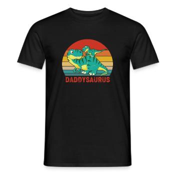 Cadeau de dinosaure Papasaurus Papasaurus - T-shirt homme - noir - Devant - AI Model Male 178 light (178cm)