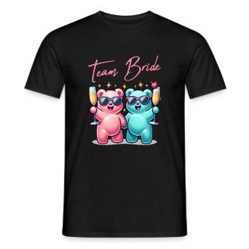 Team Bride Gummibären, JGA Outfit für Trauzeugen - Männer T-Shirt - Schwarz - Vorne - AI Model Male 178 light (178cm)