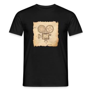 Projecteur de film vintage Réalisateur Acteur - T-shirt homme - noir - Devant - AI Model Male 178 light (178cm)