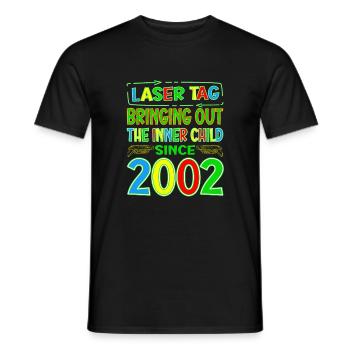 Laser Tag Bringing Out The Inner Child Years Old - Men's T-Shirt - black - Front - AI Model Male 178 light (178cm)