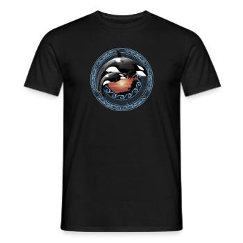 Orca Killerwal - Männer T-Shirt - Schwarz - Vorne - AI Model Male 178 light (178cm)