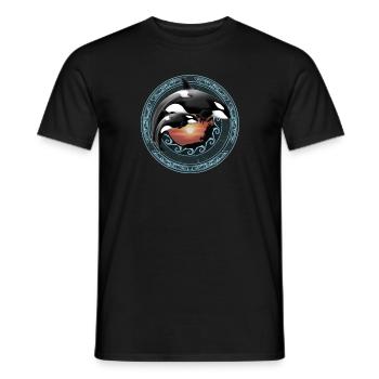 Orca Killerwal - Männer T-Shirt - Schwarz - Vorne - AI Model Male 178 light (178cm)